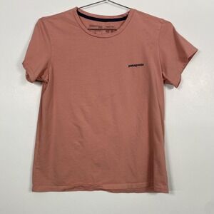 Patagonia TShirt Womens Medium Pink Save Our Home Planet Organic Short Sleeve